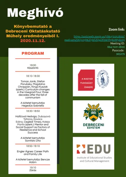 K&ouml;nyvbemutat&oacute; a Debreceni Oktat&aacute;skutat&oacute; Műhely eredm&eacute;nyeiből